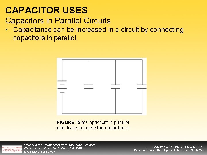 CAPACITOR USES Capacitors in Parallel Circuits • Capacitance can be increased in a circuit