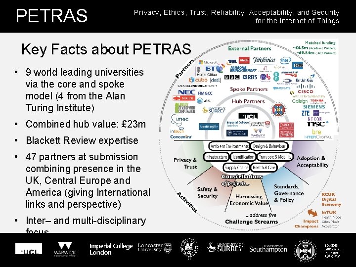 PETRAS Privacy, Ethics, Trust, Reliability, Acceptability, and Security for the Internet of Things Key