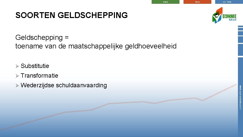 mavo havo >> vwo SOORTEN GELDSCHEPPING Geldschepping = toename van de maatschappelijke geldhoeveelheid Ø