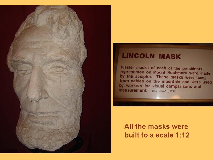 All the masks were built to a scale 1: 12 