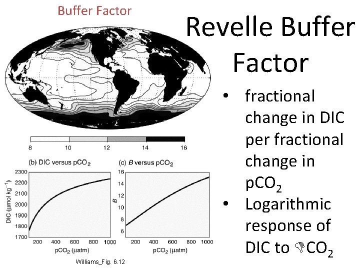 Buffer Factor Williams_Fig. 6. 12 Revelle Buffer Factor • fractional change in DIC per