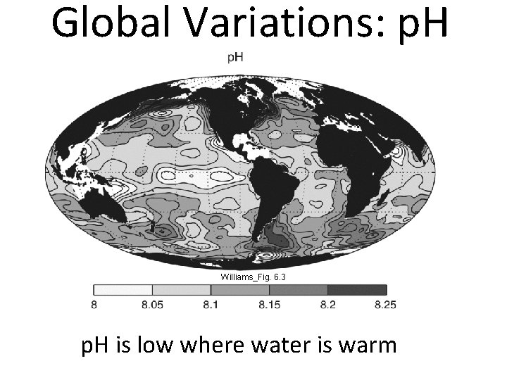 Global Variations: p. H Williams_Fig. 6. 3 p. H is low where water is
