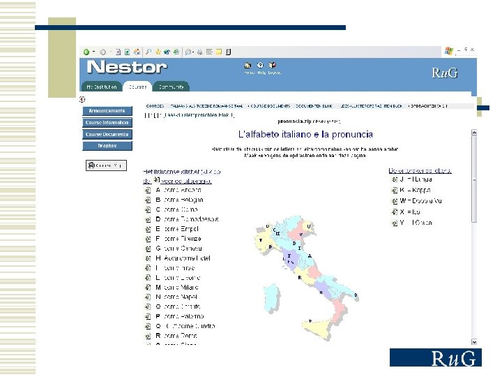 Blackboard for Italian 