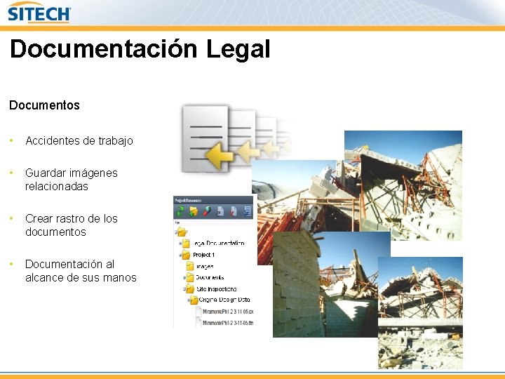 Documentación Legal Documentos • Accidentes de trabajo • Guardar imágenes relacionadas • Crear rastro