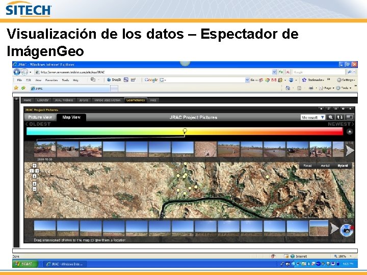 Visualización de los datos – Espectador de Imágen. Geo 