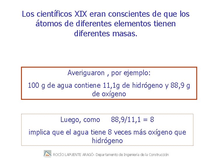 Los científicos XIX eran conscientes de que los átomos de diferentes elementos tienen diferentes