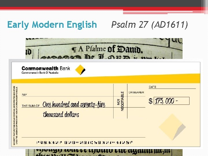 Early Modern English Psalm 27 (AD 1611) 