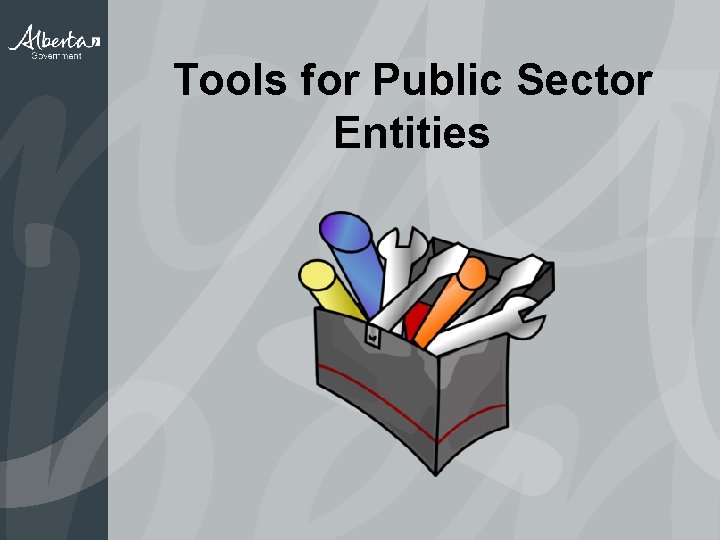 Tools for Public Sector Entities 