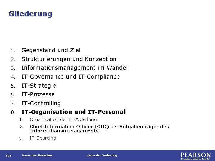 Gliederung 1. Gegenstand und Ziel 2. Strukturierungen und Konzeption 3. Informationsmanagement im Wandel 4.