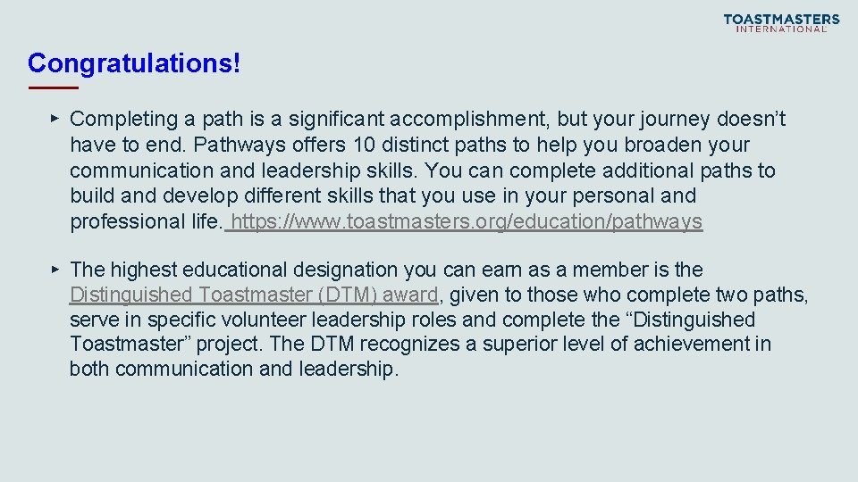 Congratulations! ▸ Completing a path is a significant accomplishment, but your journey doesn’t have