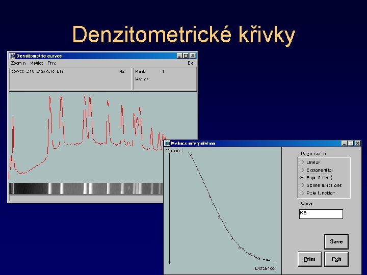 Denzitometrické křivky 