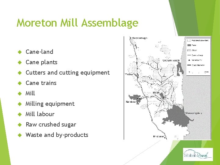 Moreton Mill Assemblage Cane-land Cane plants Cutters and cutting equipment Cane trains Milling equipment