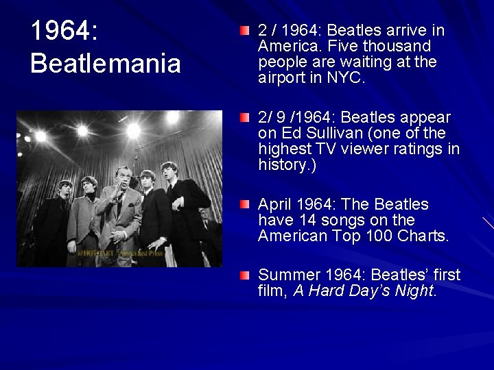 1964: Beatlemania 2 / 1964: Beatles arrive in America. Five thousand people are waiting