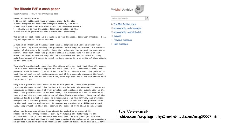 https: //www. mailarchive. com/cryptography@metzdowd. com/msg 09997. html 