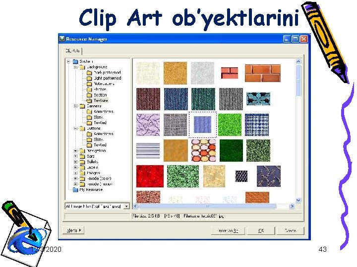 Clip Art ob’yektlarini qo’yish 12/3/2020 43 