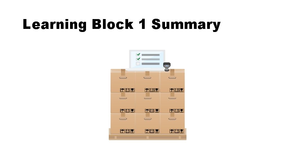 Learning Block 1 Summary Learning Block 1 Summary