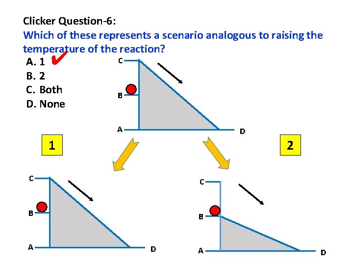 Clicker Question-6: Which of these represents a scenario analogous to raising the temperature of