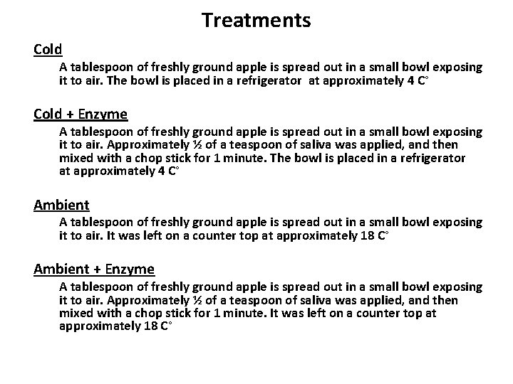 Treatments Cold A tablespoon of freshly ground apple is spread out in a small