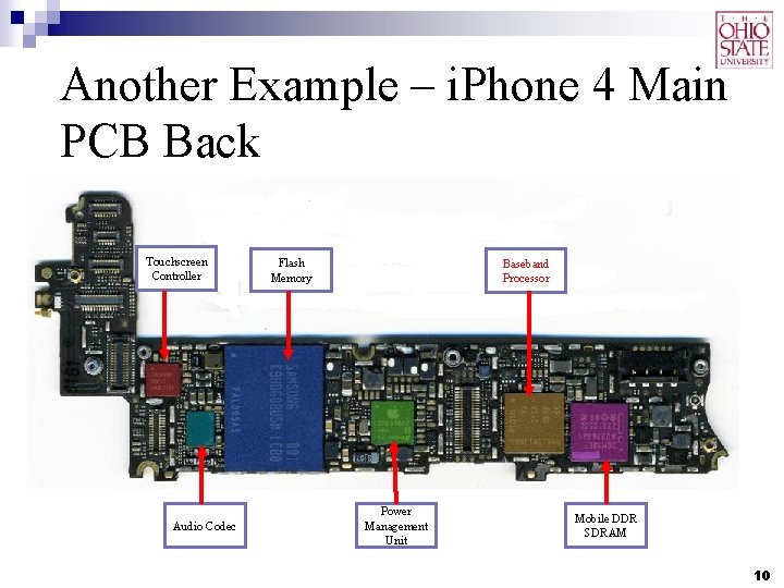 Another Example – i. Phone 4 Main PCB Back Touchscreen Controller Audio Codec Flash