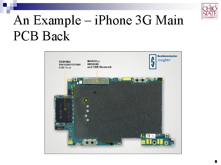 An Example – i. Phone 3 G Main PCB Back 8 