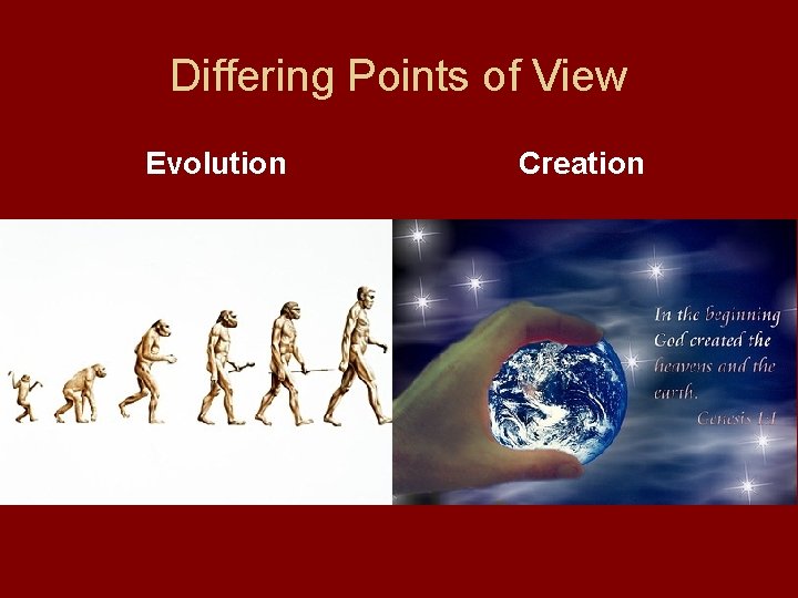 Differing Points of View Evolution Creation 