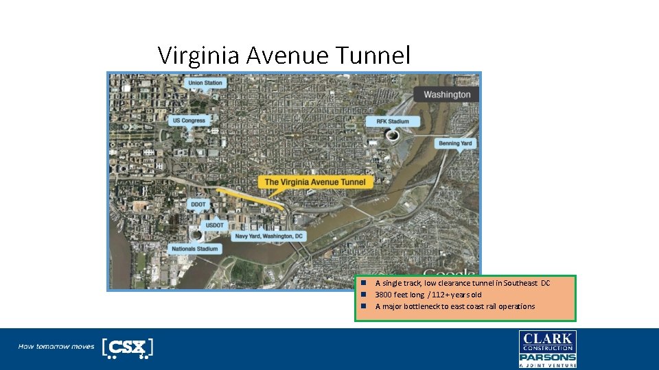Virginia Avenue Tunnel n n n 5 A single track, low clearance tunnel in