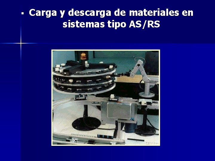 § Carga y descarga de materiales en sistemas tipo AS/RS 