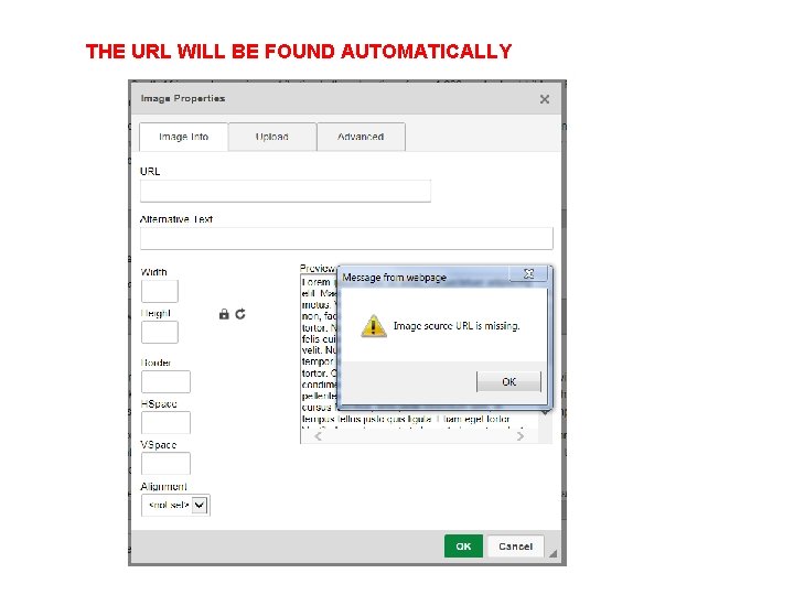 THE URL WILL BE FOUND AUTOMATICALLY 