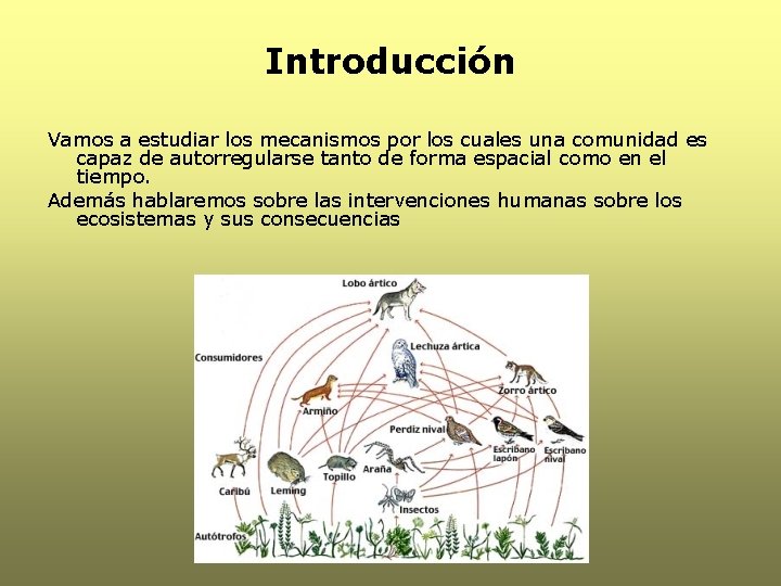 Introducción Vamos a estudiar los mecanismos por los cuales una comunidad es capaz de Introducción Vamos a estudiar los mecanismos por los cuales una comunidad es capaz de