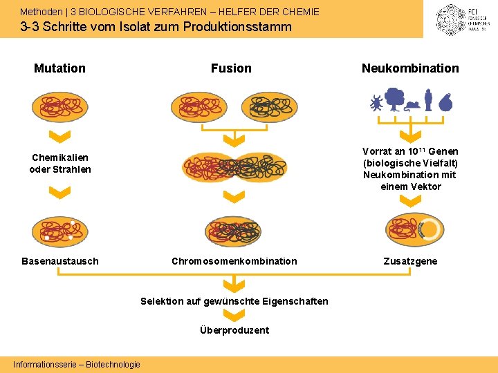 Methoden | 3 BIOLOGISCHE VERFAHREN – HELFER DER CHEMIE 3 -3 Schritte vom Isolat