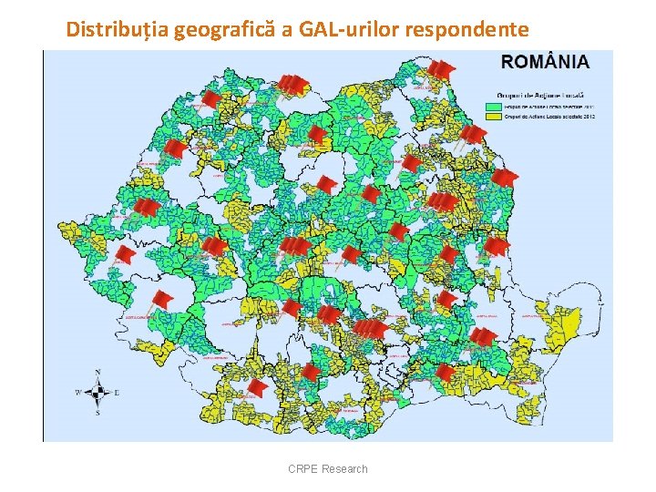 Distribuția geografică a GAL-urilor respondente CRPE Research 