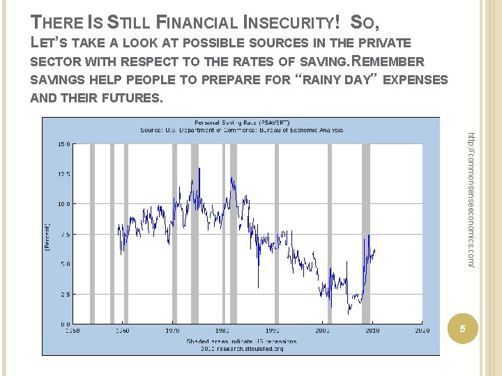 THERE IS STILL FINANCIAL INSECURITY! SO, LET’S TAKE A LOOK AT POSSIBLE SOURCES IN