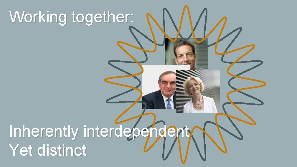 Working together: Inherently interdependent Yet distinct 