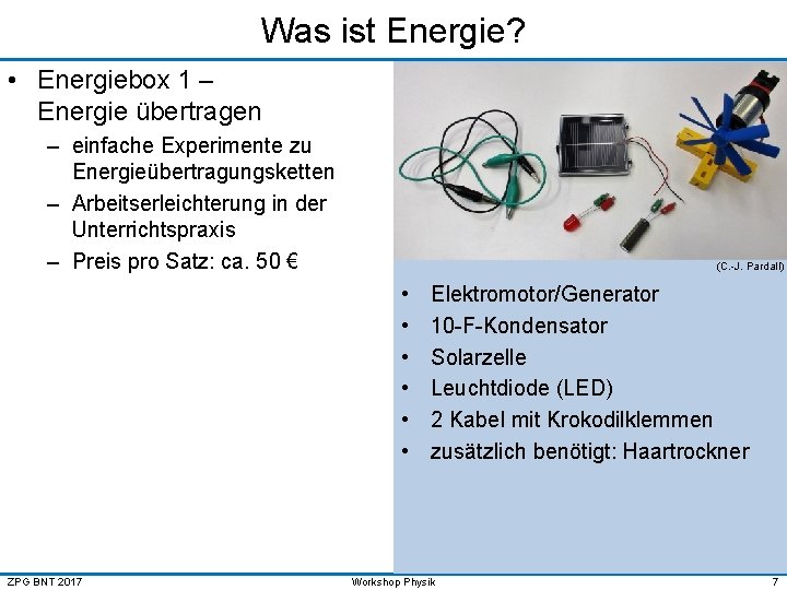 Was ist Energie? • Energiebox 1 – Energie übertragen – einfache Experimente zu Energieübertragungsketten