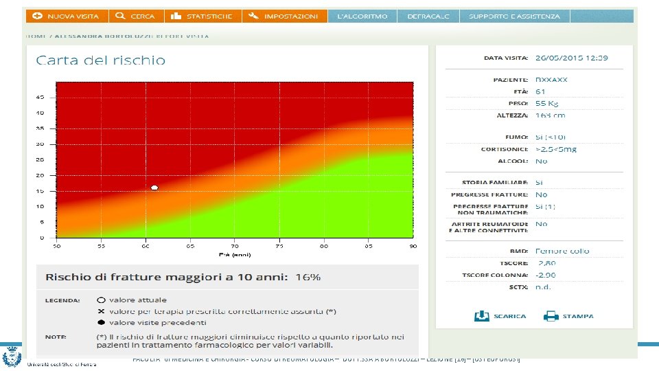 FACOLTA’ di MEDICINA E CHIRURGIA - CORSO DI REUMATOLOGIA – DOTT. SSA A BORTOLUZZI