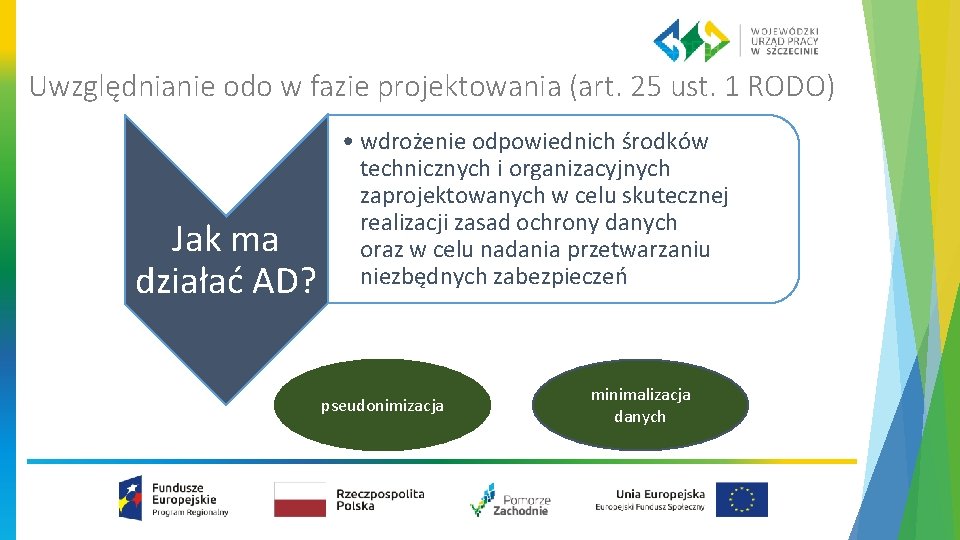 Uwzględnianie odo w fazie projektowania (art. 25 ust. 1 RODO) Jak ma działać AD?