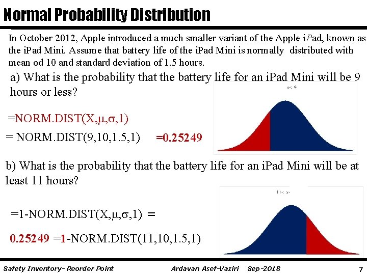 Normal Probability Distribution In October 2012, Apple introduced a much smaller variant of the