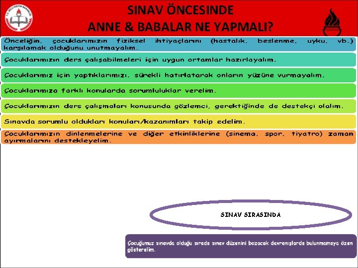 SINAV ÖNCESINDE ANNE & BABALAR NE YAPMALI? SINAV SIRASINDA 