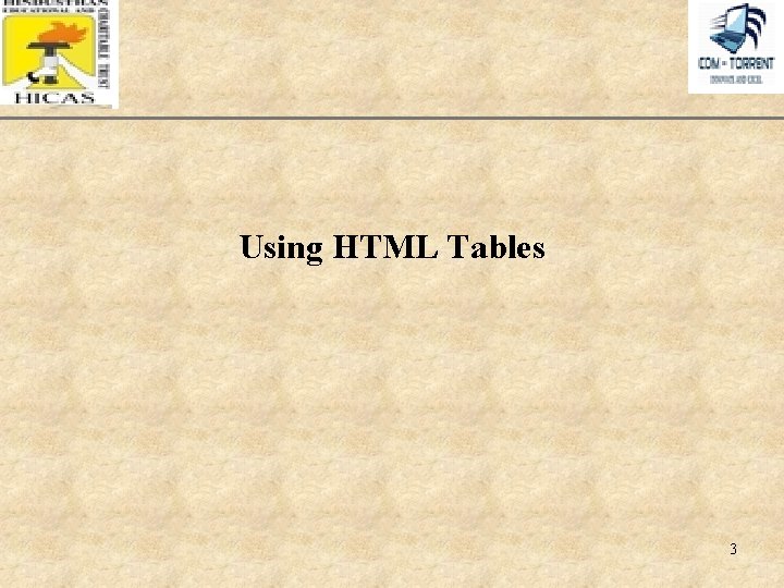 XP Using HTML Tables 3 