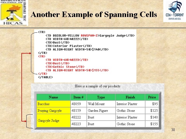 Another Example of Spanning Cells XP 38 