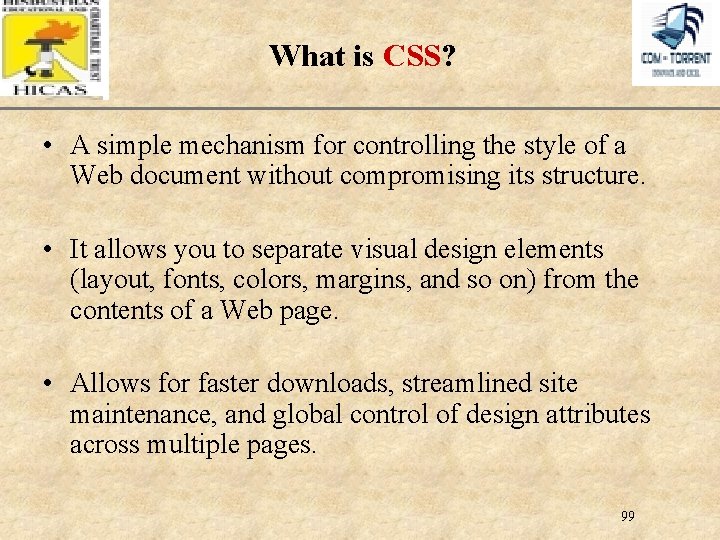 XP What is CSS? • A simple mechanism for controlling the style of a
