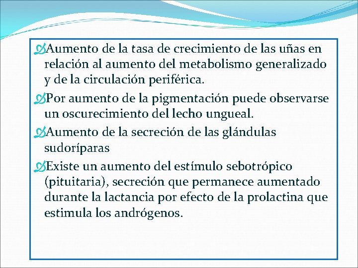  Aumento de la tasa de crecimiento de las uñas en relación al aumento