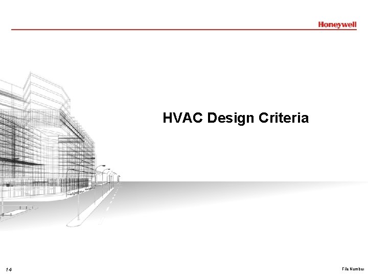 HVAC Design Criteria 14 File Number 