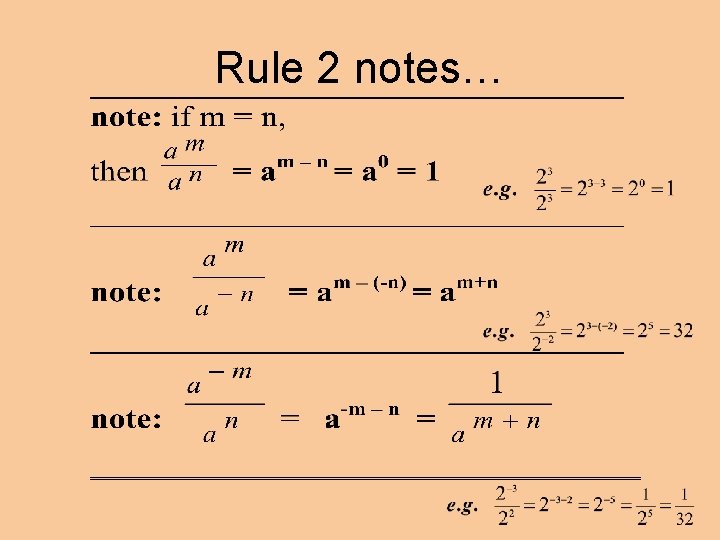 Rule 2 notes… 