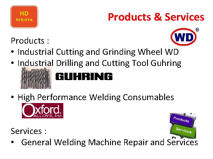Products & Services Products : • Industrial Cutting and Grinding Wheel WD • Industrial