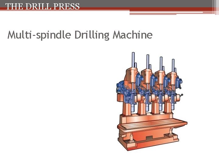 THE DRILL PRESS Multi-spindle Drilling Machine 