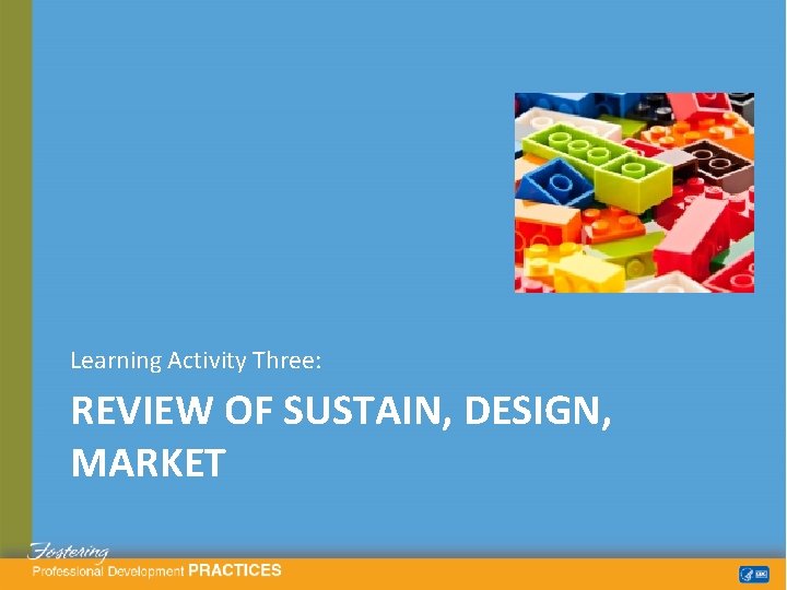 Learning Activity Three: REVIEW OF SUSTAIN, DESIGN, MARKET 