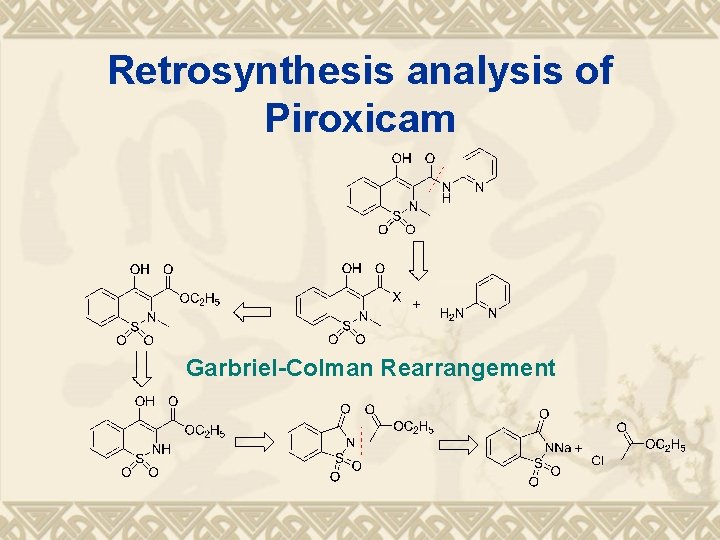 Retrosynthesis analysis of Piroxicam Garbriel-Colman Rearrangement 