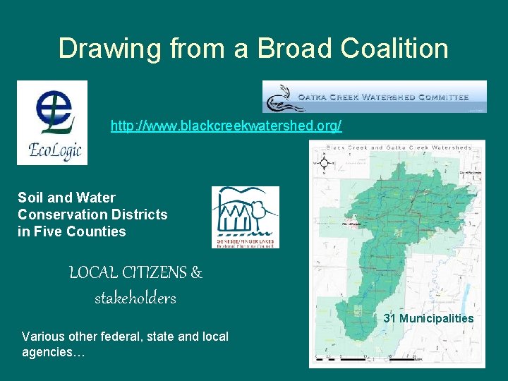 Drawing from a Broad Coalition http: //www. blackcreekwatershed. org/ Soil and Water Conservation Districts
