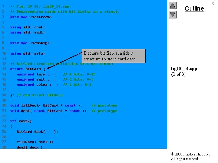 1 2 3 // Fig. 18. 14: fig 18_14. cpp // Representing cards with